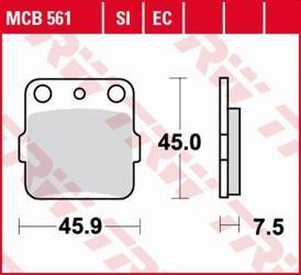 Klocki hamulcowe kh84 organic suzuki dr 800 88-90, yamaha yfz 450 04-20, tył