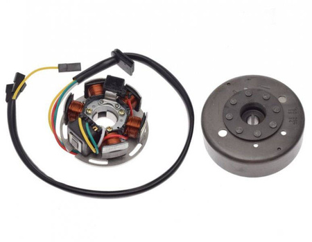 Stator iskrownik 6 cewek + koło magnesowe do Aprilia