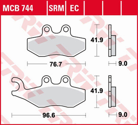 Klocki hamulcowe kh353 eco organic aprilia sportcity 2t 50 '08-'13, sportcity 125 '05-'13, sr 125/300 '10-, derbi boulevard 50/125 '08-'17, 