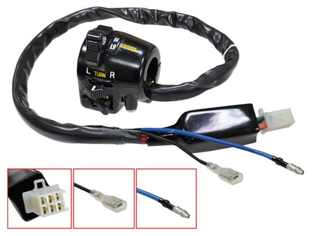 Przełącznik zespolony świateł, kierunkowskazów, sygnału na kierownicę kawasaki kz 400/440/550/750/900 strona lewa