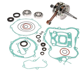 zestaw naprawczy dołu silnika yamaha yz 125 '01, (wał korbowy, łożyska, uszczelniacze, uszczelki)