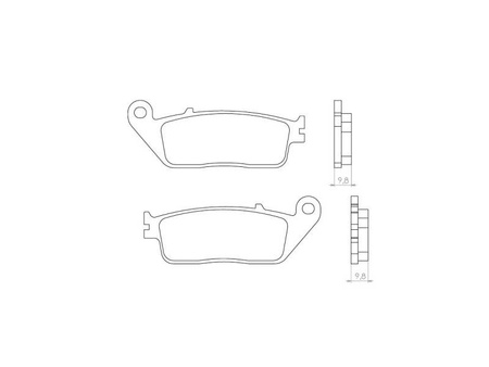 Klocki hamulcowe kh196 spiek metaliczny (złote) (ft 4071)