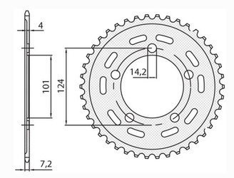 Zębatka tylna 4508 43 ktm 950/990/1190 rc8 /duke/ supermoto (jtr898.43) (łańc. 525) (450843jt)