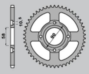 Zębatka tylna 279 40 honda honda 125r 83-94 (279-40) (jtr27.40, jtr273.40)