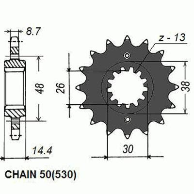 Zebatka napedowa sunstar sunf512-16