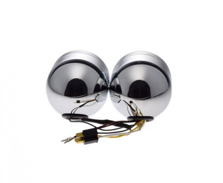Lampa przód H7+H4 ECE 110mm 2 szt. zestaw chrom