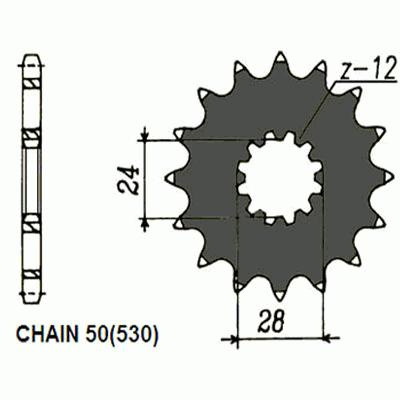 Zebatka napedowa sunstar sunf516-17