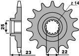 Zębatka przednia 548 14 18nc gilera 350/500/600 (łańc. 520)
