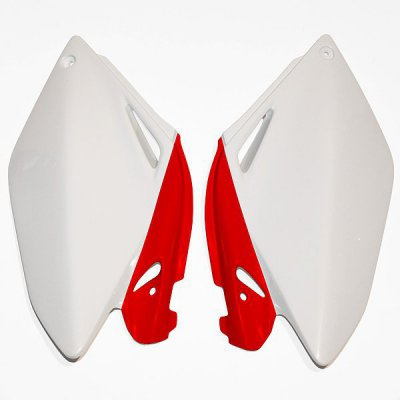 Boczki tylne honda crf 250r '06-'09 kolor oem (biały/czerwony)