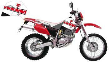 Komplet naklejek (oklein) yamaha tt 350 '87-'96 dream 3 kolor biały/czerwony