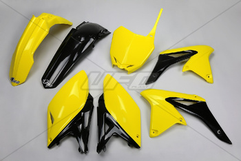 Komplet plastików suzuki rmz 250 '10-'18 ( kolor oem '14-'16) (żółty/czarny) (su416e999)