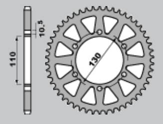 Zębatka tylna 504 38 kawasaki zr 550 zephyr '91-'00