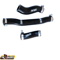 Fm-parts silikonowe węże/przewody chłodnicy ktm exc 250/300 tpi '20-'23,  husqvarna te/tei 250/300 tpi '20-'23  ,gas-gas ec 250/300 tpi '20-'23 kolor czarny