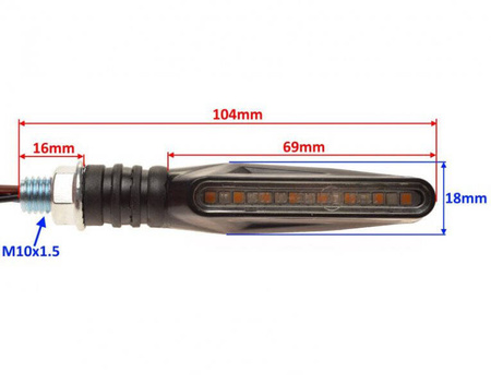 Kierunkowskaz diody led sekwencyjny para tył do ATV UTV