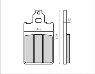 Klocki hamulcowe kh116 (malaguti, piaggio 50 free, tomos, dt50r '97-03) (ft 3012)