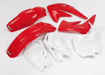 Komplet plastików honda cr 85 '03-'17 kolor oem (czerwony/biały) (ho109e999)