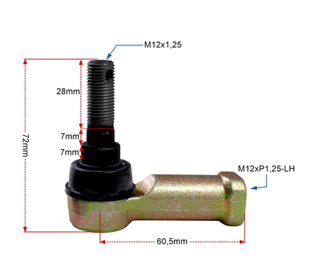Końcówki Drążków Kierowniczych Tekyo Lewa + Prawa Can-Am Kawasaki 51-1009-Lr