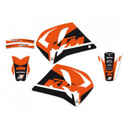 Komplet naklejek (oklein) ktm sx 250-360 '93-'97, dream 4 kolor pomarańczowy/czarny