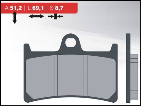 Klocki hamulcowe kh252 / kh380 spiek metaliczny (złote) (ft 4094)