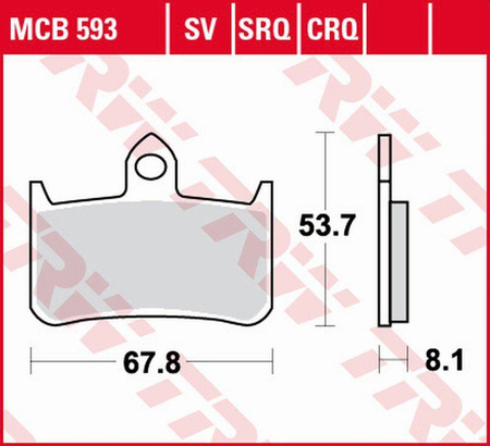 Klocki hamulcowe kh187 sinter track honda cb 250f hornet '96-'01, ntv 600 bros/nt 650 hawk '88-'90, nr 750 '92-, rvf 750r '94-'97, cb 900 ho