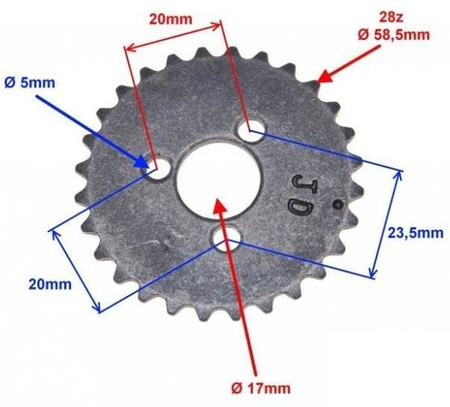 Zębatka wałka rozrządu motorower motocykl 139Fmb