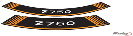 Paski na felgi puig do kawasaki z750 (logo z750) 04-12 pomarańczowe