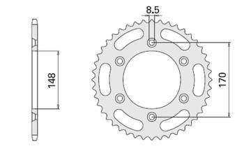Zębatka tylna 804 42 (828-42) (jtr828.42) suzuki dr 600/650/800 '88-'95