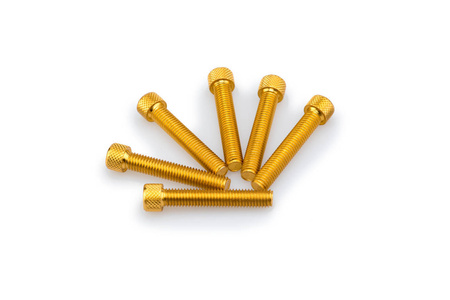 Śruby z anodyzowanego aluminium blister 6 śrub imbusowych m8x45mm żółte
