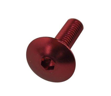 Śruba owiewki aluminiowa 6X20 czerwona