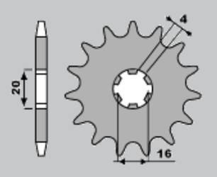Zębatka przednia 560 12 kawasaki kx 80/85
