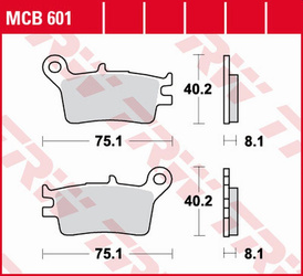 Klocki hamulcowe kh153 organic honda crm 250r '89-'90 tył