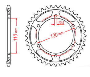 ZĘBATKA TYLNA 241 39 YAMAHA XJR 1300 '04-'06, MT-01 '05-'11 (JTR479.39) (ŁAŃC. 530)