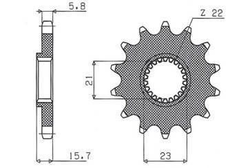 Zębatka przednia 441 14 yamaha xt 600 '87-'03, xtz 660 '91-'98 (jtf577.14) (łańc. 520) (44114jt)