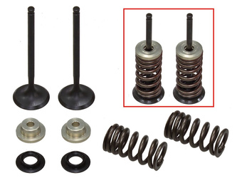 ZAWORY WYDECHOWE (KOMPLET 2 SZT. ZAWORÓW ZE SPRĘŻYNAMI I PODKŁADKAMI) SUZUKI RMZ 250 '07-'22 STALOWE (MX-09530E) (25X4,46X80,7MM)