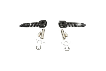 Zestaw podnóżków (podnóżki) kierowcy kompletny z mocowaniami kawasaki zx-6r/zx-10r '03-13, ninja 650r '06-13, er6 '09-10, kle 650 '08-13, z 750 '04-11, z 1000 '03-13, z 1000sx '11-13 kolor czarny