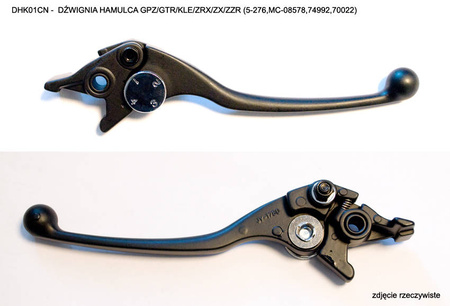 Dźwignia hamulca kawasaki gpz/gtr/kle/zrx/zx/zzr (mc-08297bk,74992,70022) kolor czarny
