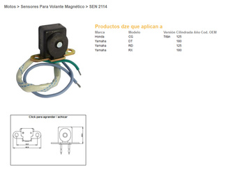 Dze impulsator honda cg 125 titan, yamaha rd 125 - zastępuje 2114-01