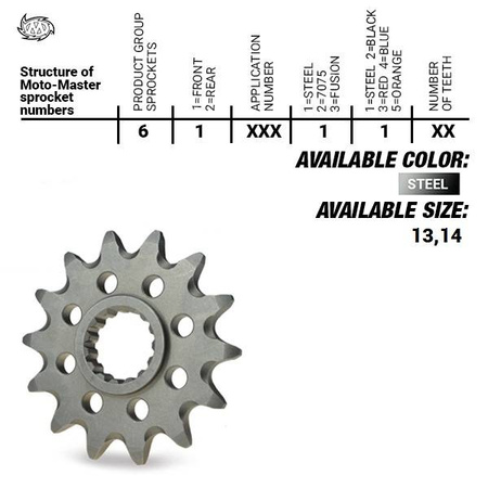 Zębatka przednia 565 13 yamaha yz 250 '99-'20, wr/yzf 400/426/450, kawasaki kxf '06-'20 (jtf565.13) (56513)yfz 450 '04-'13