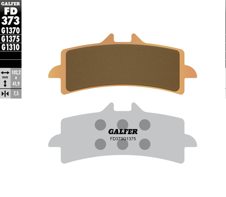 Klocki hamulcowe kh447 spiek metaliczny (złote) sport, przód (brembo)
