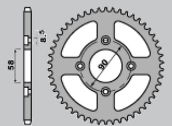 zębatka tylna 4462 36 honda c125 super cub '18-21' (446236jt) (łańc 420)