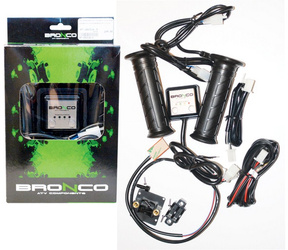 Manetki podgrzewane atv + podgrzewacz kciuka - srebrny sterownik (el)