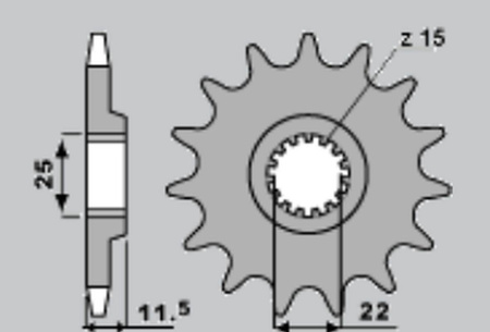Zębatka przednia 1252 14 ktm lc4 (4021-14) (jtf1902.14)