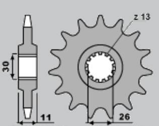 Zębatka przednia 209 14 cagiva 50 cocis 88-89 (a4240209140)