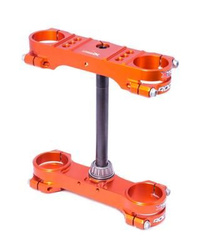 PÓŁKI ZAWIESZENIA PRZEDNIEGO ROCS TECH TRIPLE CLAMPS KTM SX 85 '03-'24 (OFFSET 14MM) KOLOR POMARAŃCZOWY