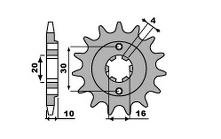 Zębatka przednia 720 13 cagiva 125 w8/freccia/planet/mito/rapror '85-10' (72013jt) (łańc.520)