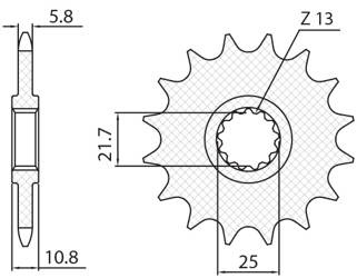 Zębatka przednia 2172 16 yamaha fz6 '09-, xj6 '09-'15 (jtf1595.16) (łańc. 520) (217216jt)