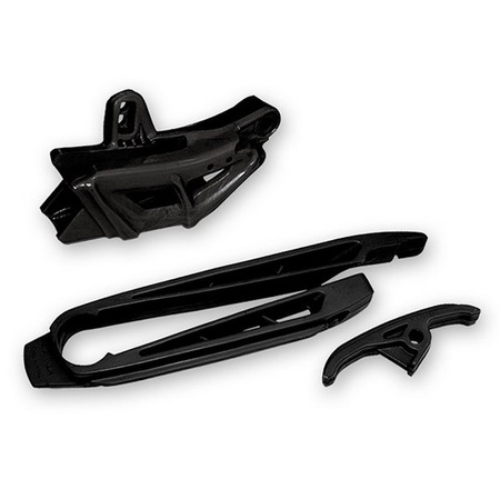 Komplet ślizg (kt03096) + prowadnica (kt03099) ktm sx/sxf '07-'10, exc/exc-f '08-'10 kolor czarny