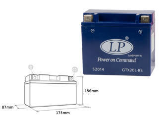 Landport akumulator żelowy gtx20-3 12v 18ah 175x86x154 bezobsługowy - zalany - zastępuje gtx20lbs l (4)