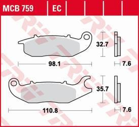 Klocki hamulcowe kh375 eco organic honda cbf 125 '09-'16, cbr 125r '04-'17, z 125 monkey '18-, rieju nkd 125 '08-'10, rs-2 125 '06-'10 przód