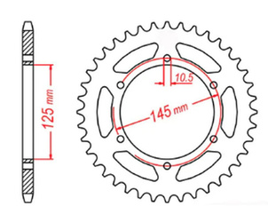 ZĘBATKA TYLNA 866 48 YAMAHA XJ 600 DIVERSION 95-03 (JTR855.48) (ŁAŃC. 520)